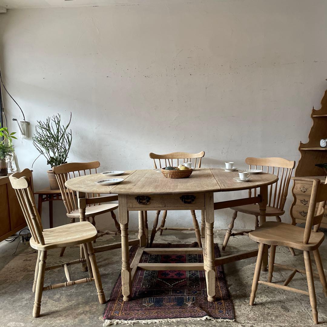 年末・年始SALE ビンテージ　ドロワーゲートレッグテーブル 剥離