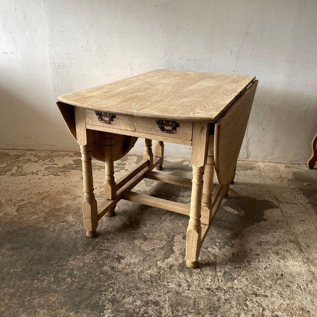 年末・年始SALE ビンテージ　ドロワーゲートレッグテーブル 剥離