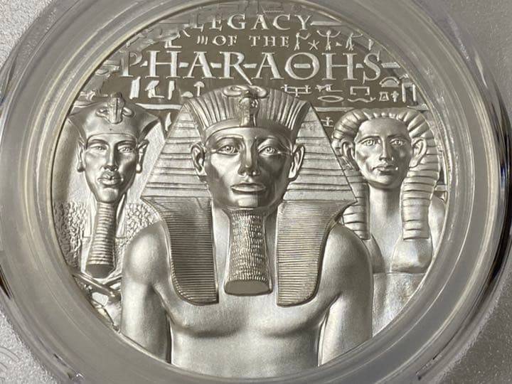 【最高鑑定／PR70】2022　クック諸島　ファラオの遺産　1オンス　銀貨