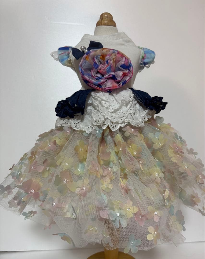 3点セット　チュール　ワンピース　ヘッドアクセ　犬用