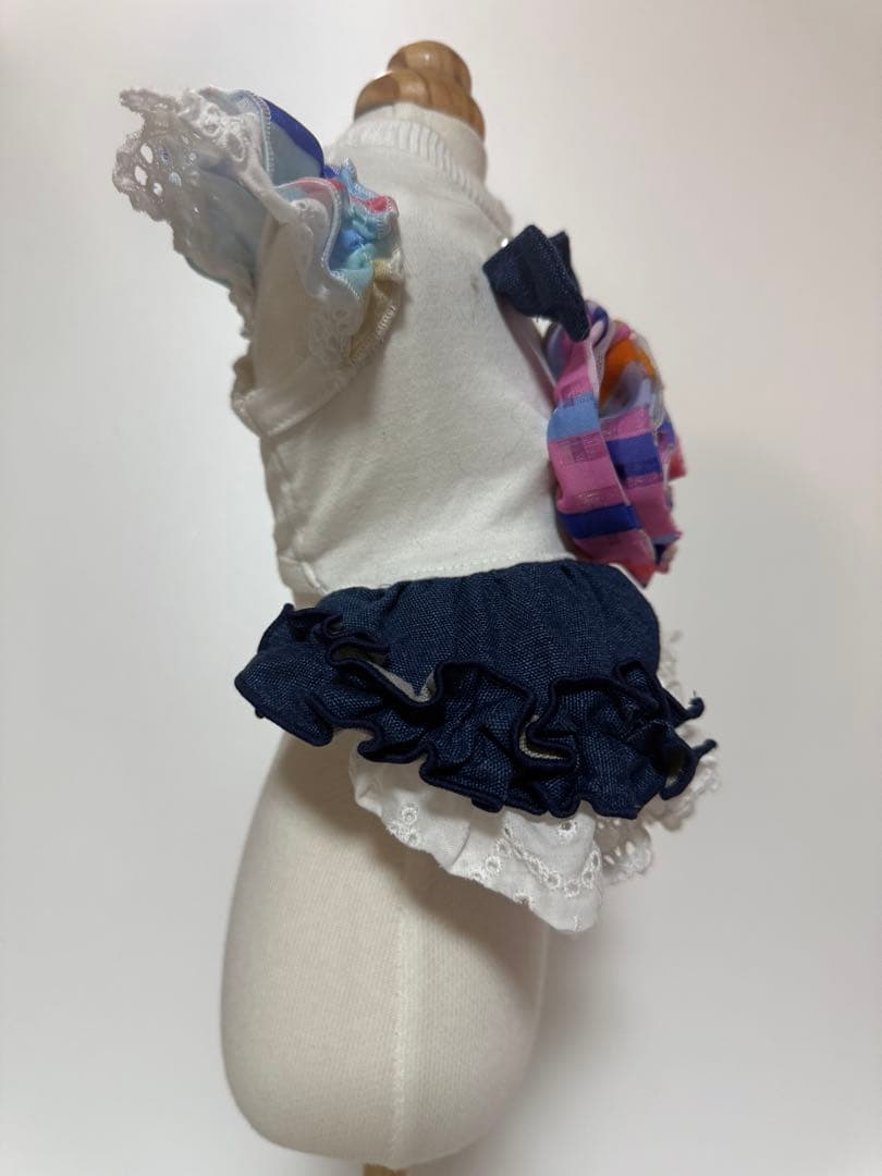 3点セット　チュール　ワンピース　ヘッドアクセ　犬用