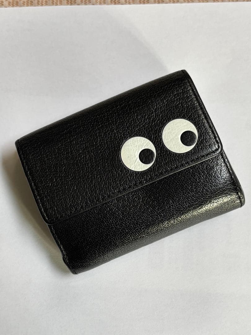 アニヤハインドマーチ　MINI TRIFOLD EYES ブラック