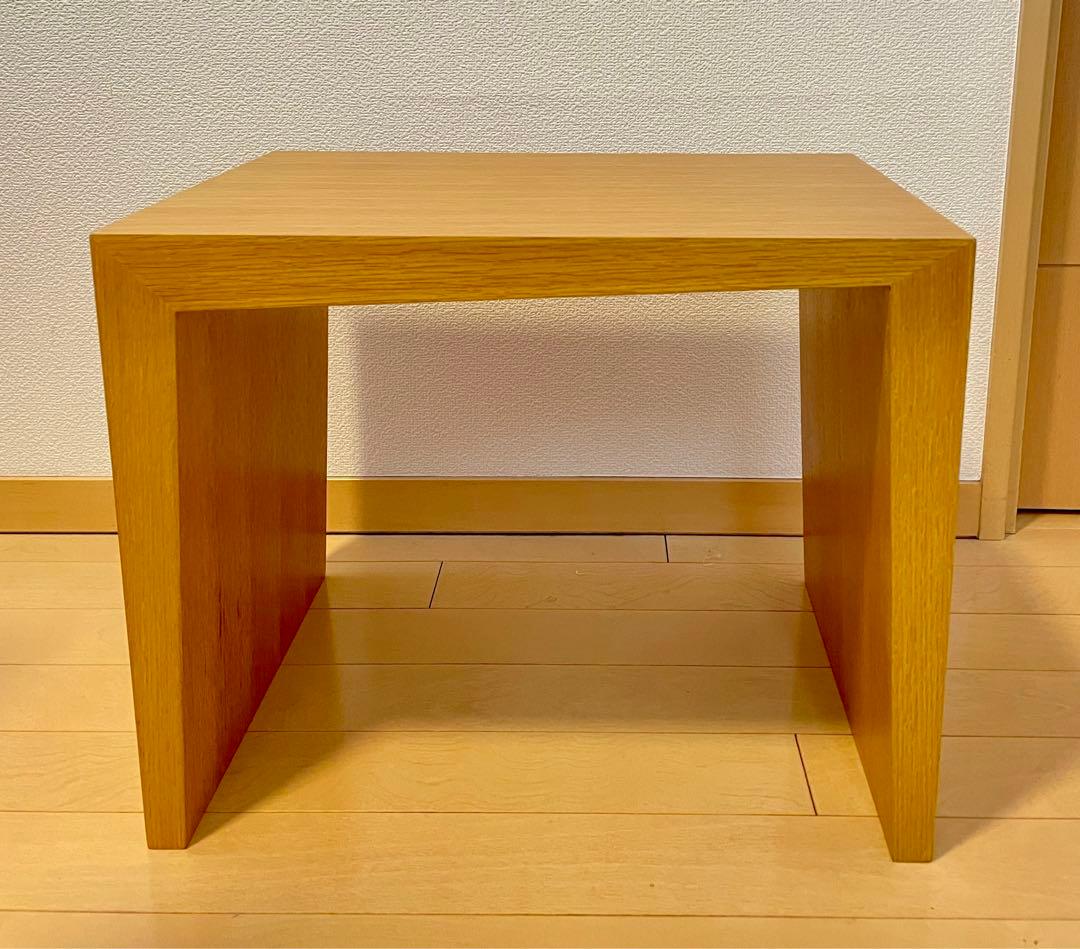 縦にも横にも使えるコの字サイドテーブル　ナチュラルカラー