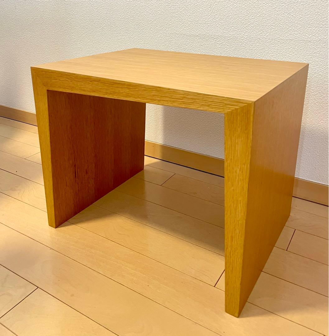 縦にも横にも使えるコの字サイドテーブル　ナチュラルカラー