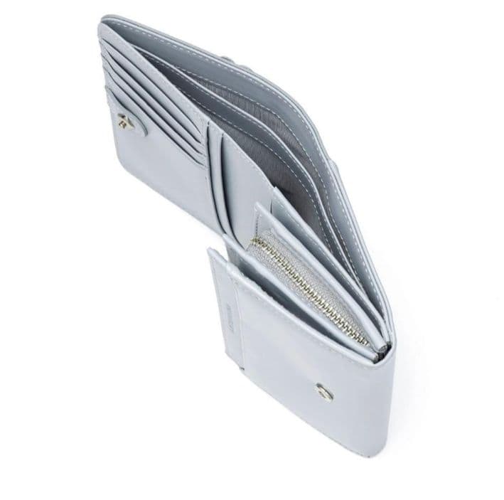 ANTEPRIMA 花柄 二つ折り財布 ブルーグレー