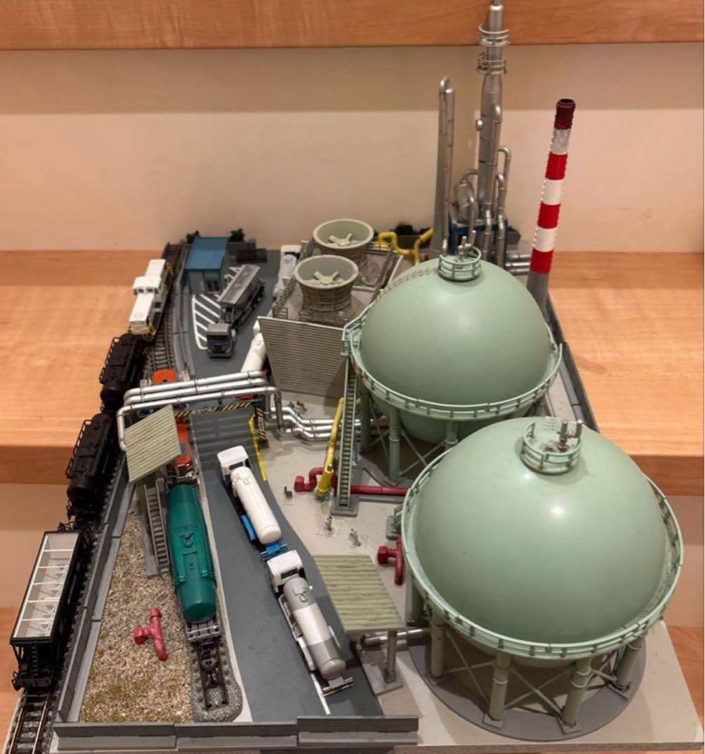 Nゲージ コンビナート工場　情景ジオラマ