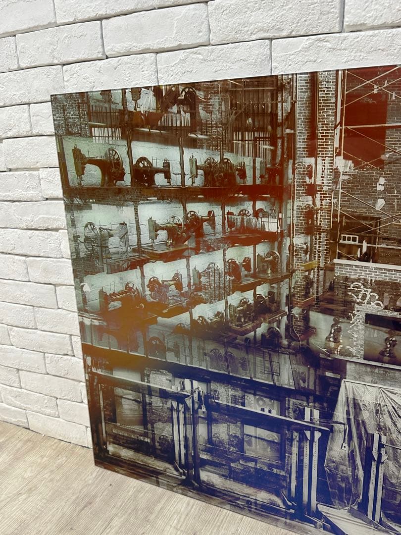 【東京都23区配送無料】定価5万円 ガラスアート 絵　ポスター　飾り　cm