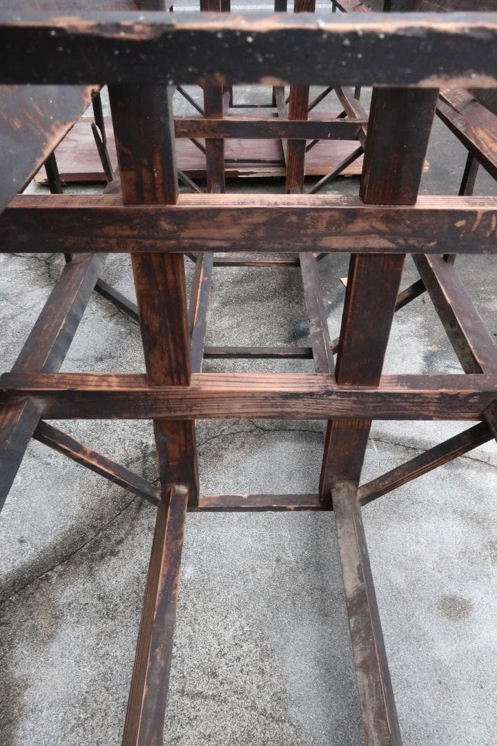 手押し 田植枠型押機 全長227ｃｍ,幅及び高さ44.0ｃｍ 破損あり