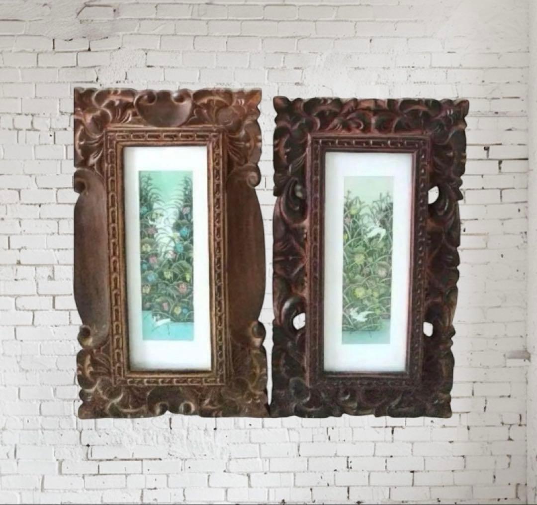 新品★バリ島 ウブド★絵画セット★額縁★フレーム ラグジュアリーリゾート