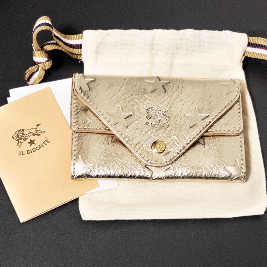 IL BISONTE 財布 プラチナ 日本限定 スター イルビゾンテ ゴールド