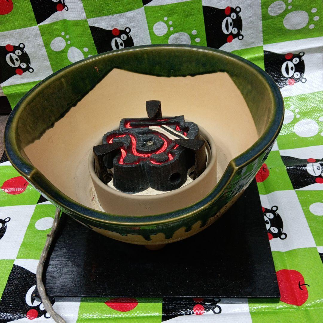 美品 野々田商店 風炉型電気熱器 茶道具 電熱式炭型ヒーター　表千家