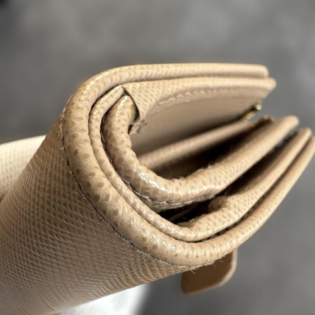 PRADA 1ML018 SAFFIANO Triang Cammeo 財布