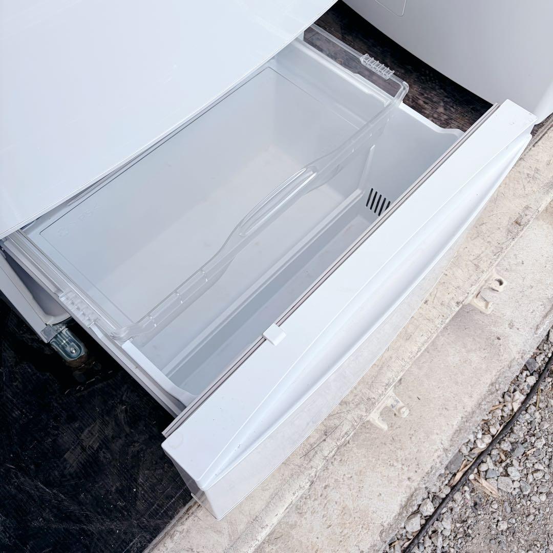 運搬取付無料！クロスホワイト　スマート大容量！純正三菱大容量冷蔵庫！完動品超美品