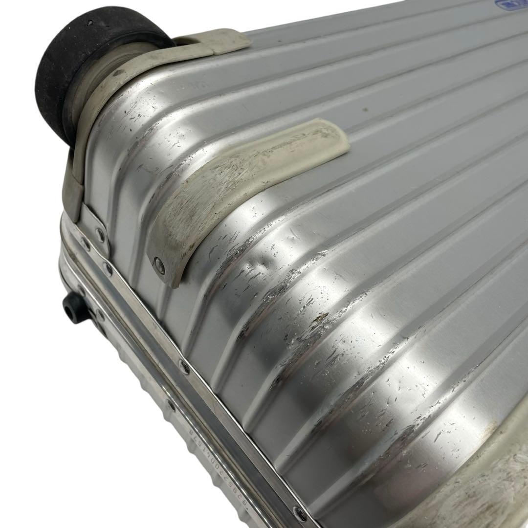 リモワ キャリーバッグ スーツケース トパーズ 青ロゴ 2輪 アルミニウム 銀