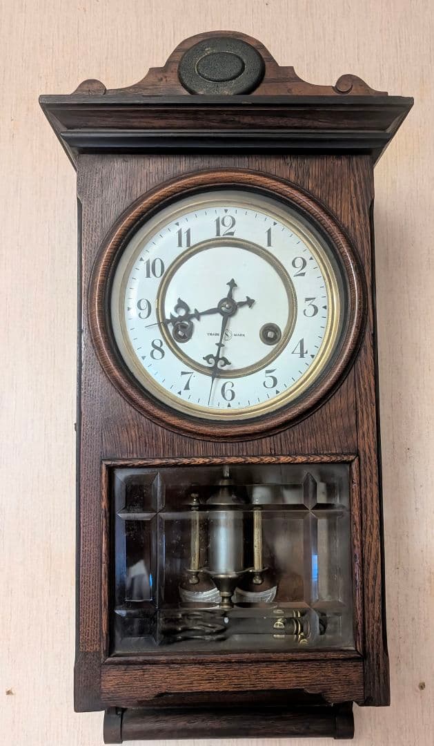 精工舎製柱時計 機械式 稼働品