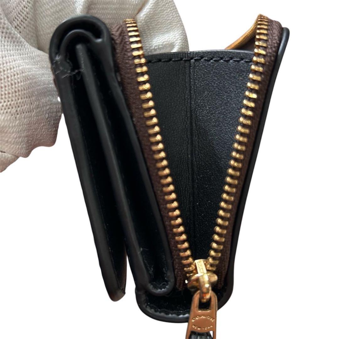 ヌルホリラ様 新品級✨ COACH コーチ シグネチャー柄 三つ折り財布