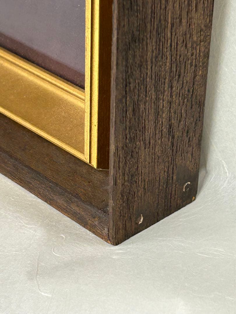 ふくろう　西村雄一　絵画　油彩画　額 美術品