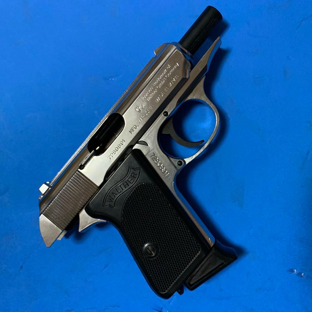 ⭕️美品★マルシン ワルサーPPK シルバー樹脂製 STGA規格 未発火モデルガン