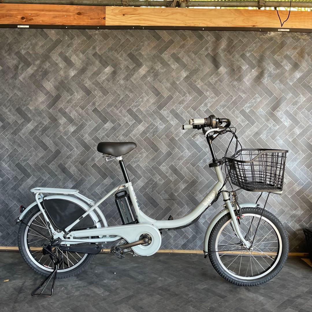Bridgestone BiKeグレー 電動アシスト自転車 バスケット付き