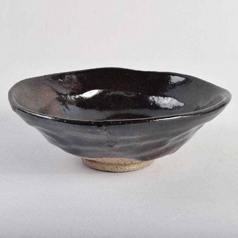 茶道具　楽吉左衛門作　黒楽平茶碗　時代箱　M　R9349