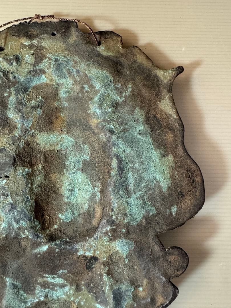 2707 銅製　観世音菩薩　仏像　置物　壁掛け　時代物