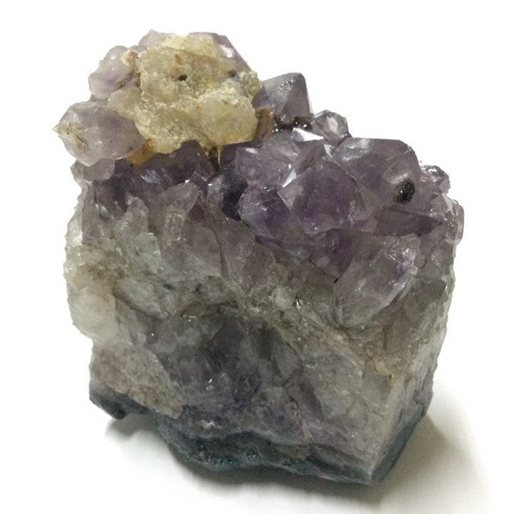 【レアな共生、愛の守護石】天然石 カルサイト共生アメジスト 原石クラスター