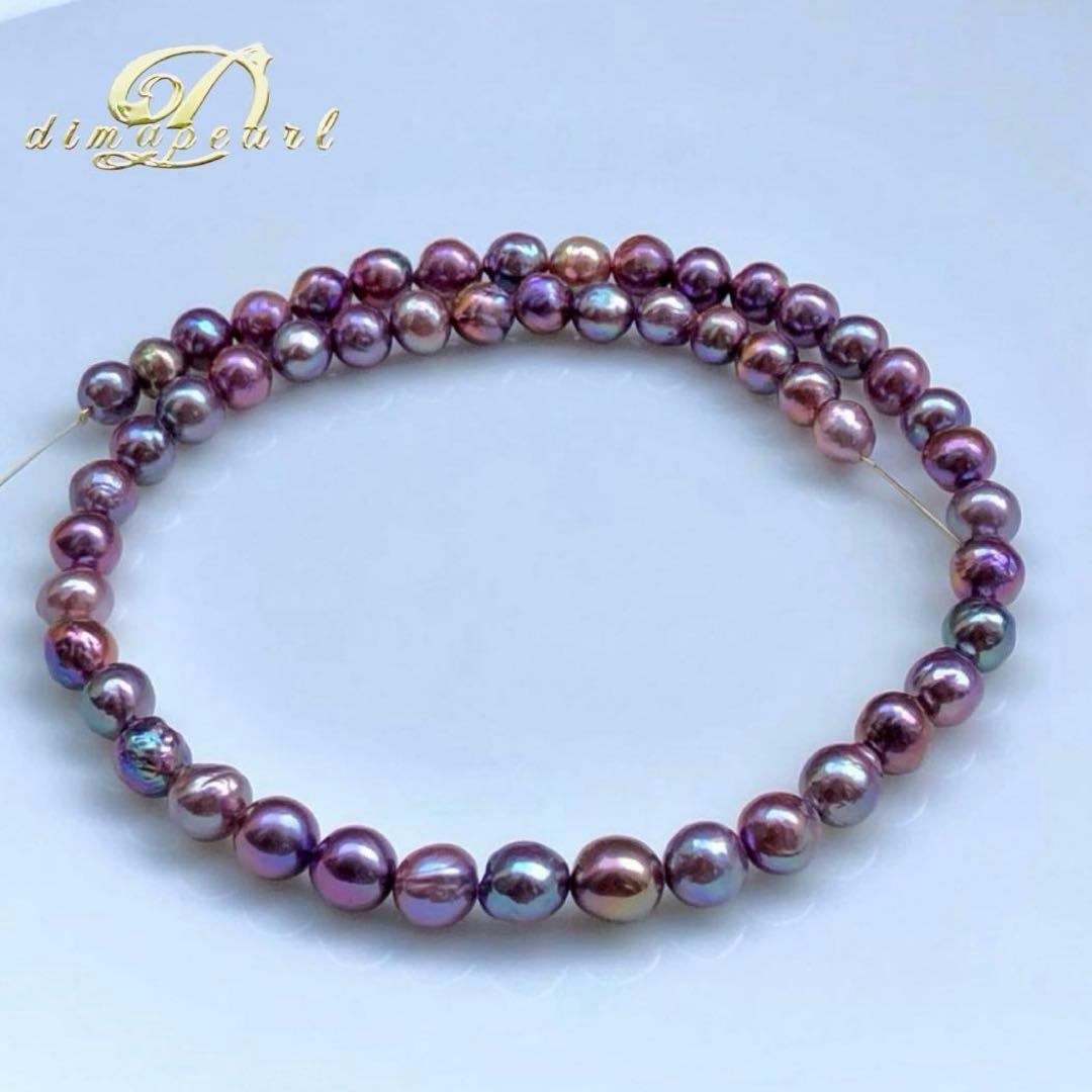 土下座チョコレートバロックパール　マルチカラー ネックレス連材BEN782