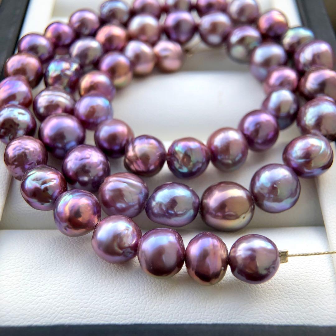 土下座チョコレートバロックパール　マルチカラー ネックレス連材BEN782