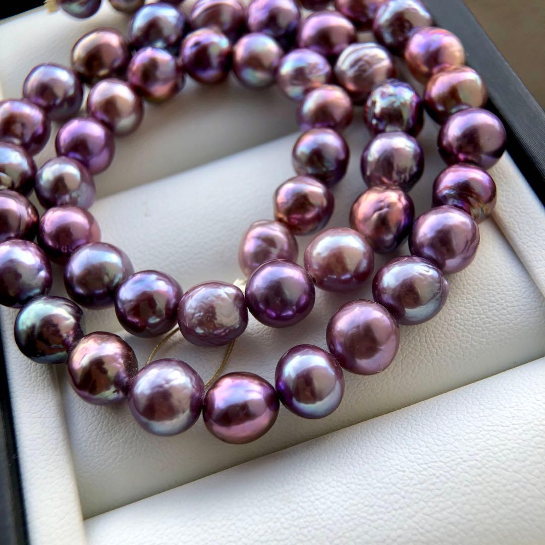 土下座チョコレートバロックパール　マルチカラー ネックレス連材BEN782