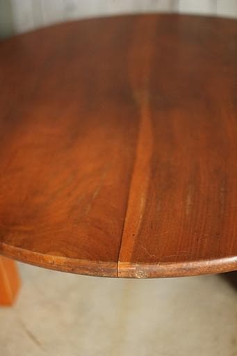 古い小ぶりな折り畳み丸テーブル　ちゃぶ台　古家具　古民家　古道具
