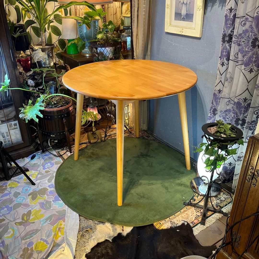 ￼saleアルダーソリッド　ラウンドテーブル　８５丸テーブル　コンパクト