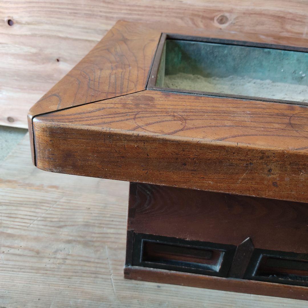 欅製 関西火鉢 長火鉢 骨董 アンティーク 火鉢