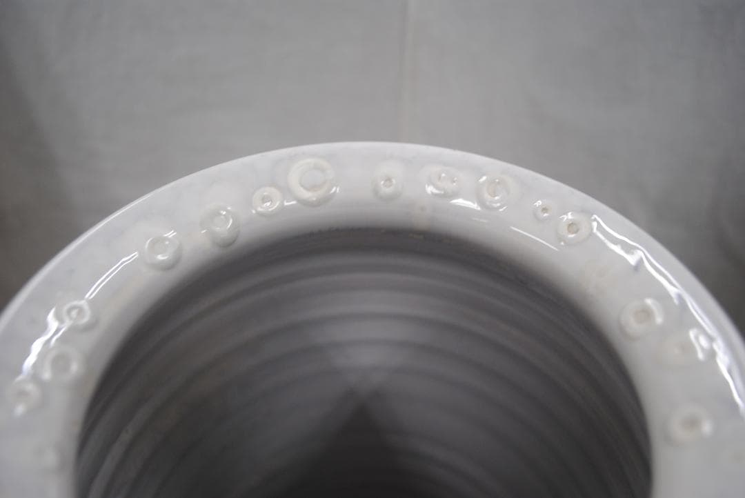 [1781]花器 彩墨結晶釉 孫超作　台湾　中国美術　古玩　陶磁器　花瓶　箱付き