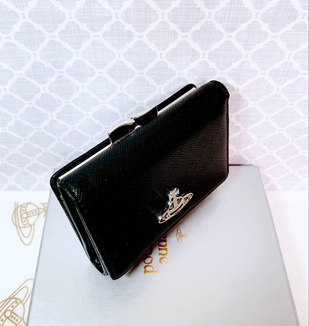 【最新◇ショッパー付】新品 ヴィヴィアン・ウエストウッド 3折財布 黒