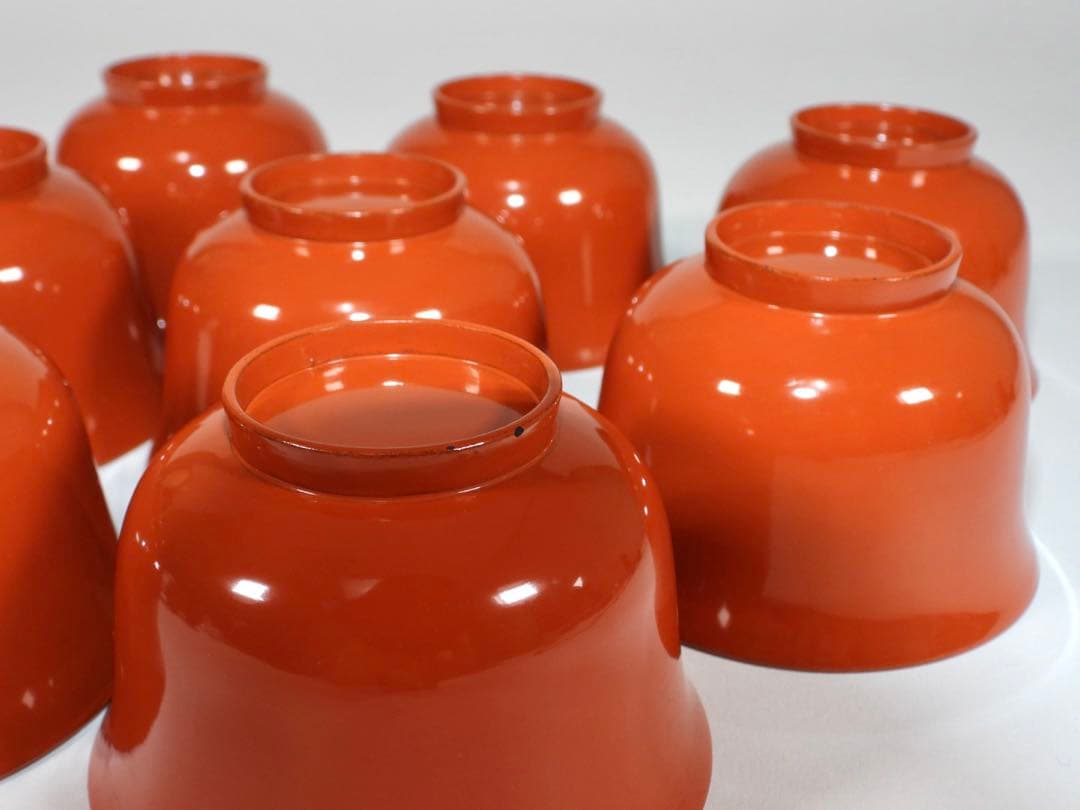 金蒔絵 木製 繪津塗 漆器 印章付吸物碗 汁椀 蓋碗 8客セット