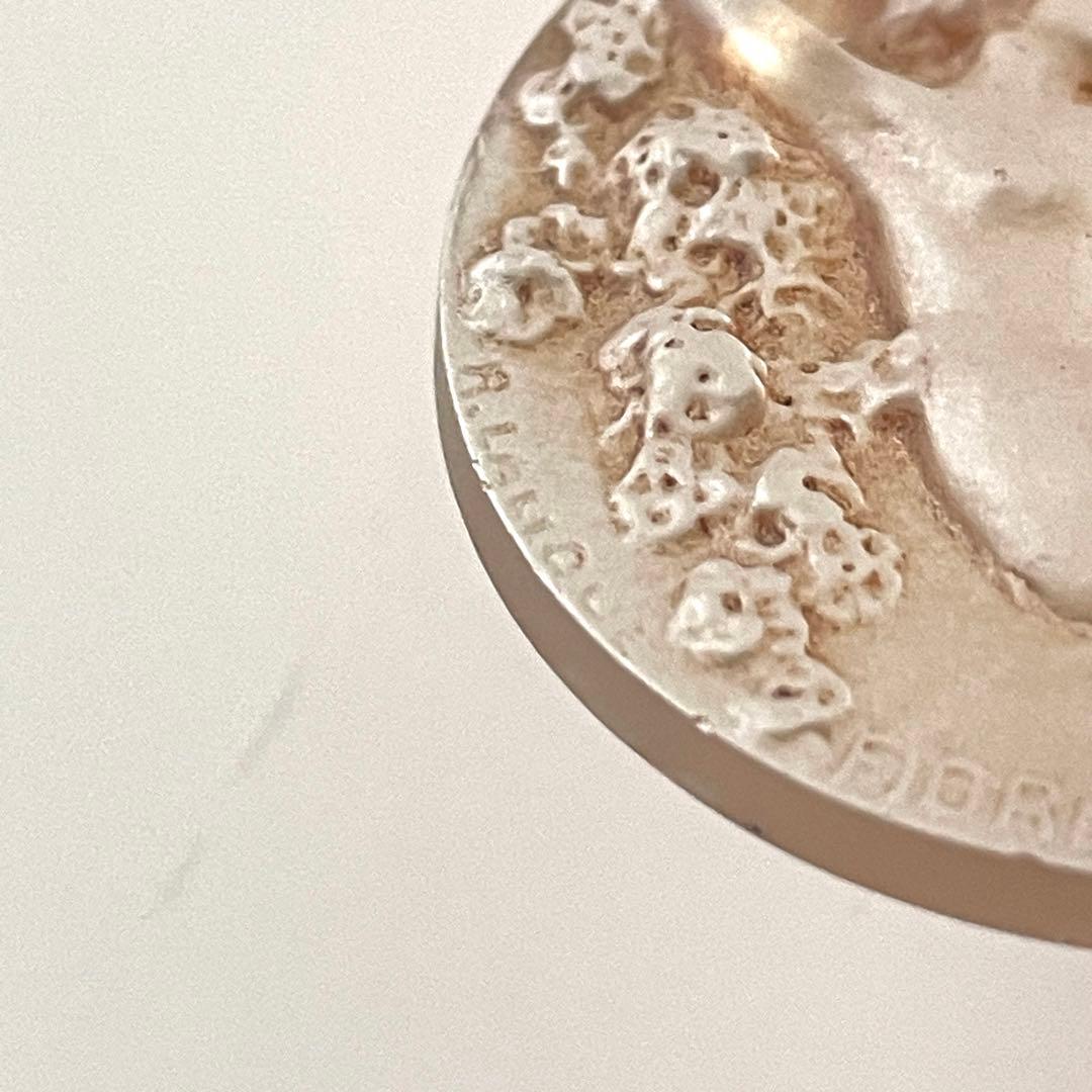 ルネ・ラリック メダリオン フィオレ パチネ彩色 ペンダント R.Lalique