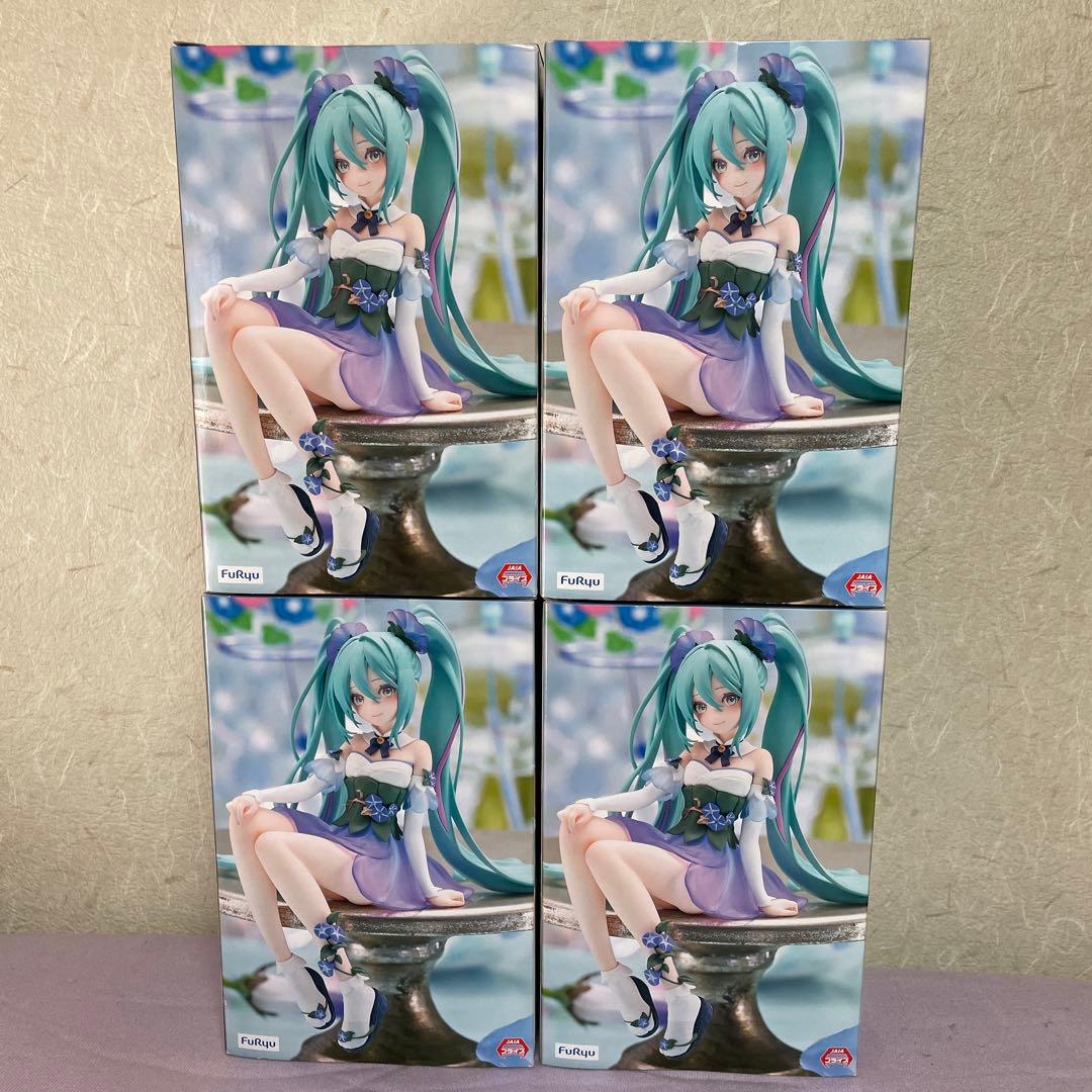 初音ミク ぬーどるストッパーフィギュア Flower fairy 朝顔 ４個