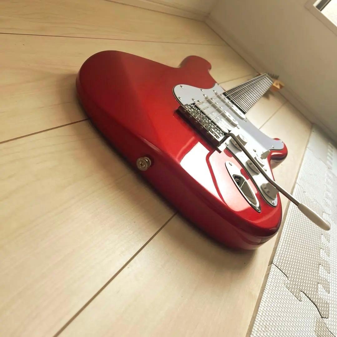 【たぁ様】BUSKER'S アーム付き エレキギター 赤 整備済み 島村楽器