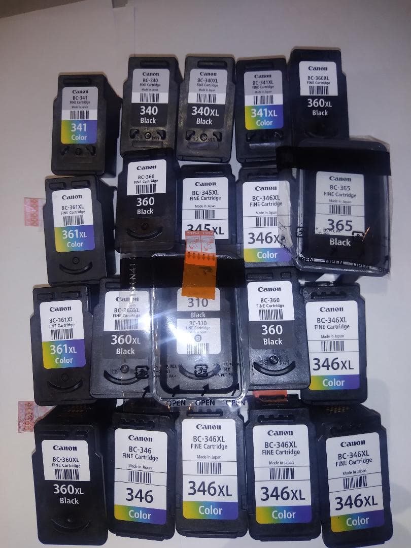 空容器！canonBC-346,365,340,341,310他 空20個