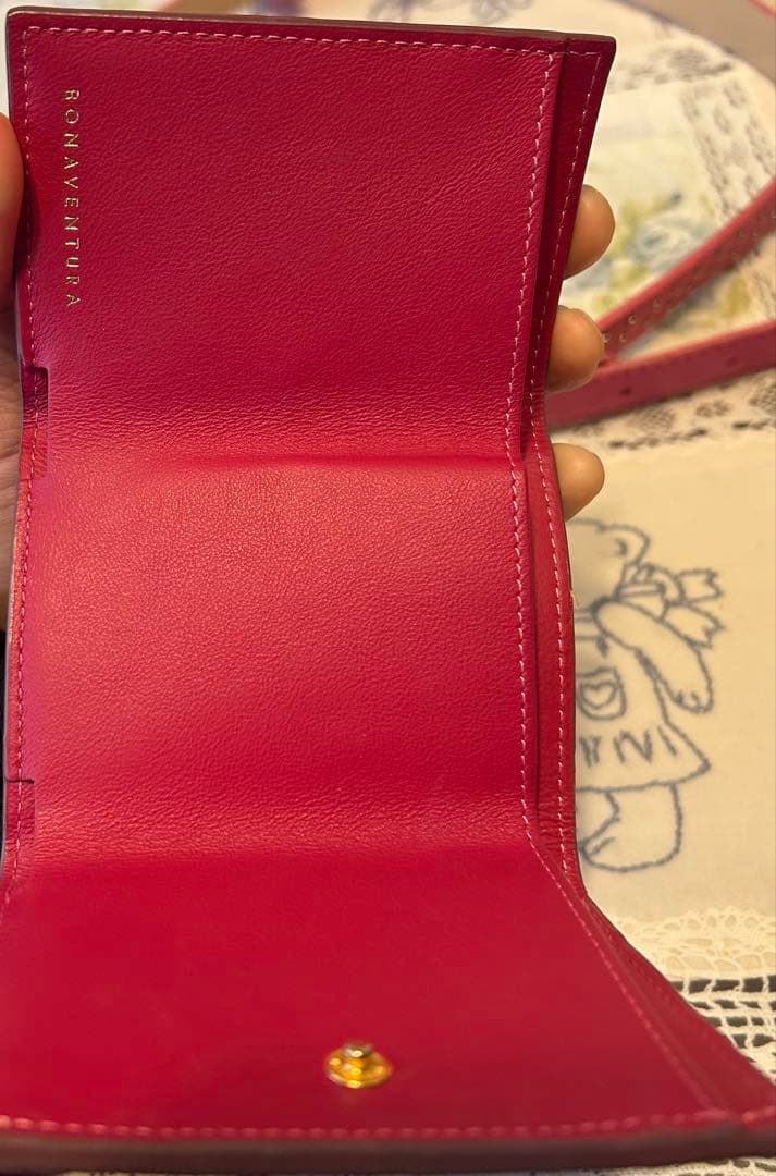 BONAVENTURA ピンク三つ折り財布