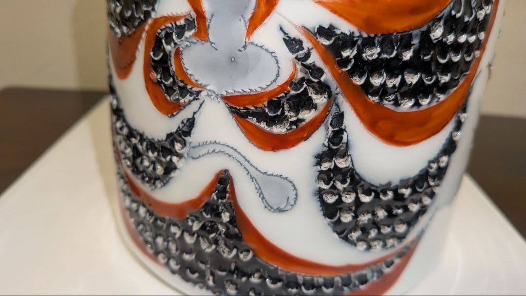 『長野恵之輔』隈取文　水指　有田焼　歌舞伎　守静坊窯　茶道具　共箱くまどり