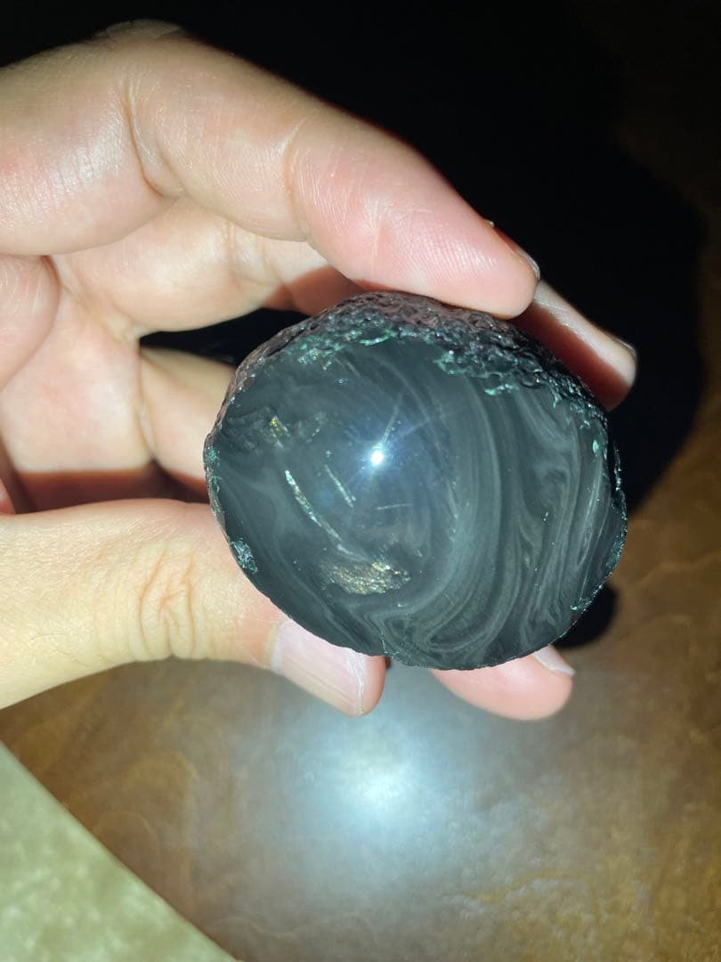 研磨品　十勝石玲瓏　金虹　スペシャルゴールデンレインボーオブシディアン