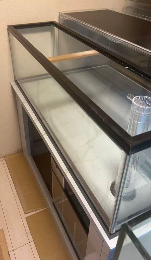 値下げしました‼️⇒ 120-32-40 オーバーフローガラス水槽 と台のセット