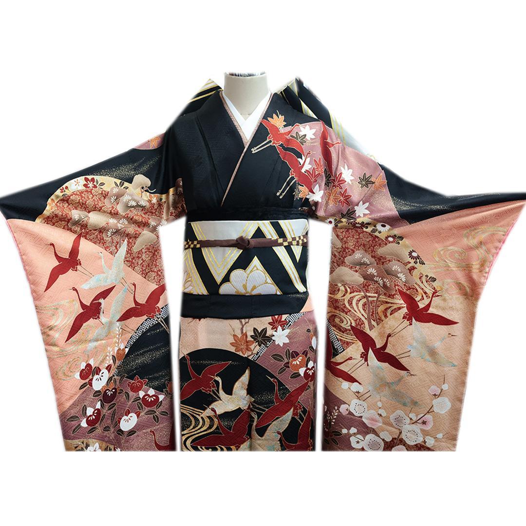 振袖5点セット■成人式振袖正絹トールサイズ帯揚げベルベッド 帯締めKB56