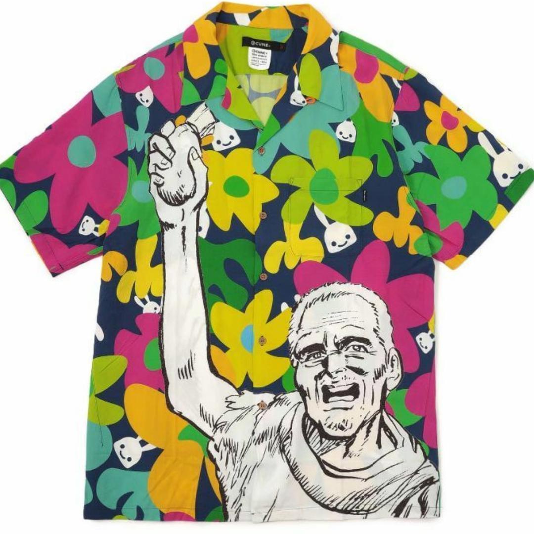 cune L 北斗の拳 アロハシャツ キューン シャツ 3 半袖 33000円