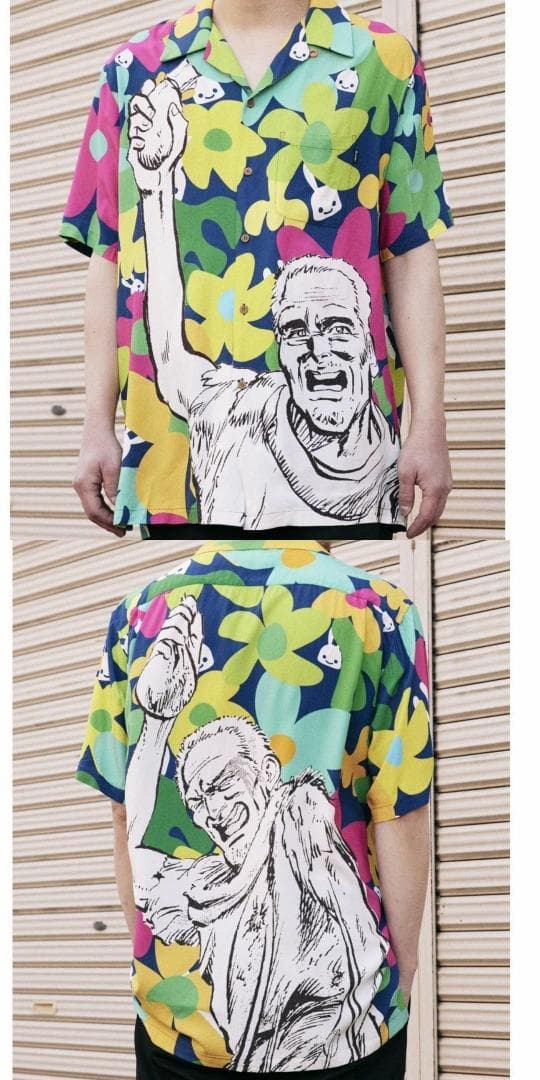 cune L 北斗の拳 アロハシャツ キューン シャツ 3 半袖 33000円