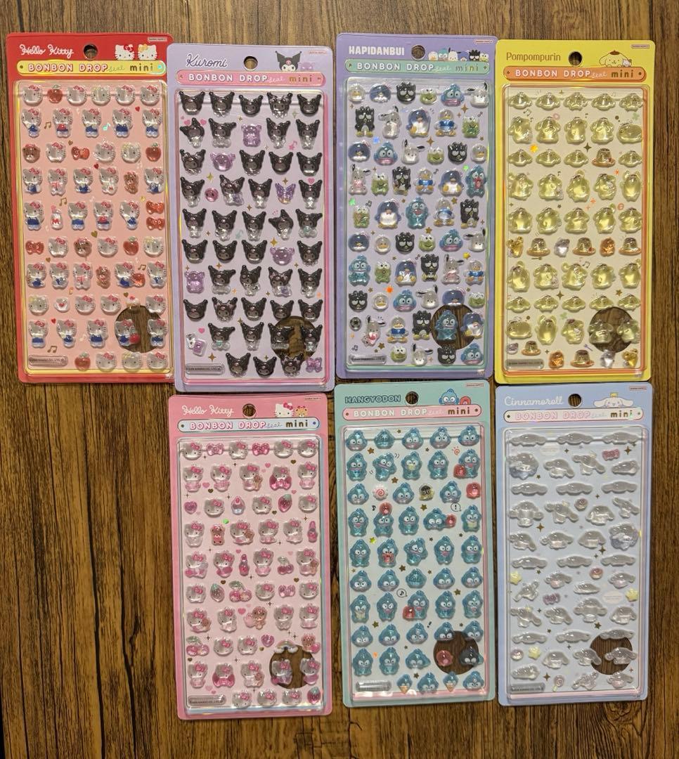 ボンボンドロップシール　mini サンリオ　7種類　セット