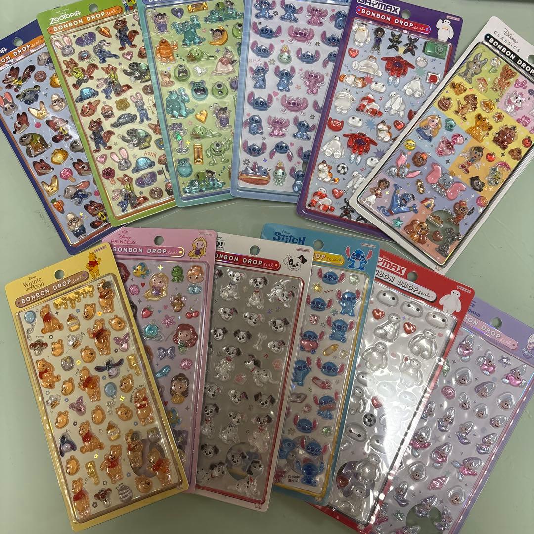 ボンボンドロップシール　ディズニー　正規品　12種まとめ売り通常サイズ　激レア
