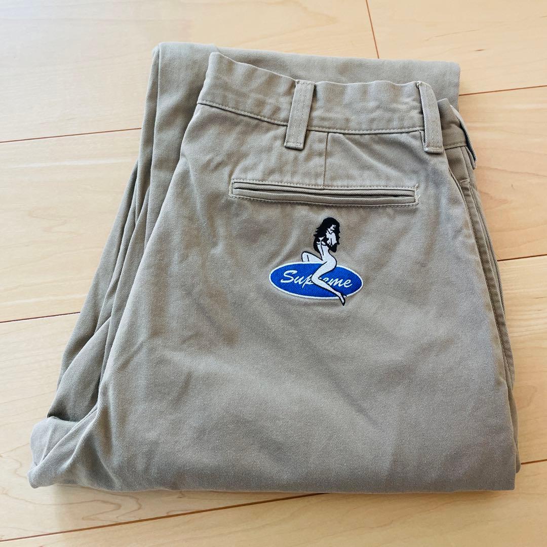 supreme pin up chino 30 ベージュ チノパン