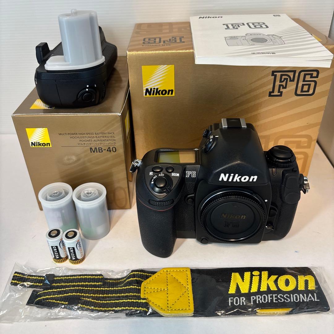 【新品同様】ニコン Nikon F6 MB-40 プロストラップ付